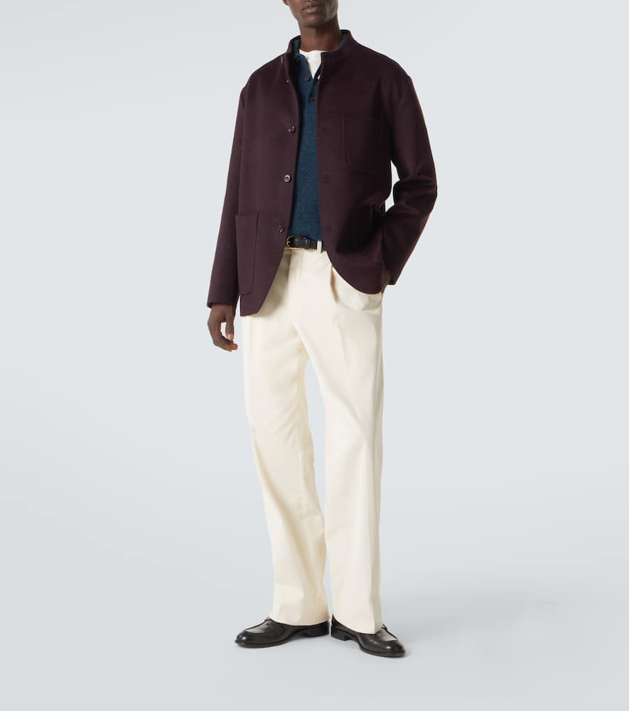 Wool polo shirt