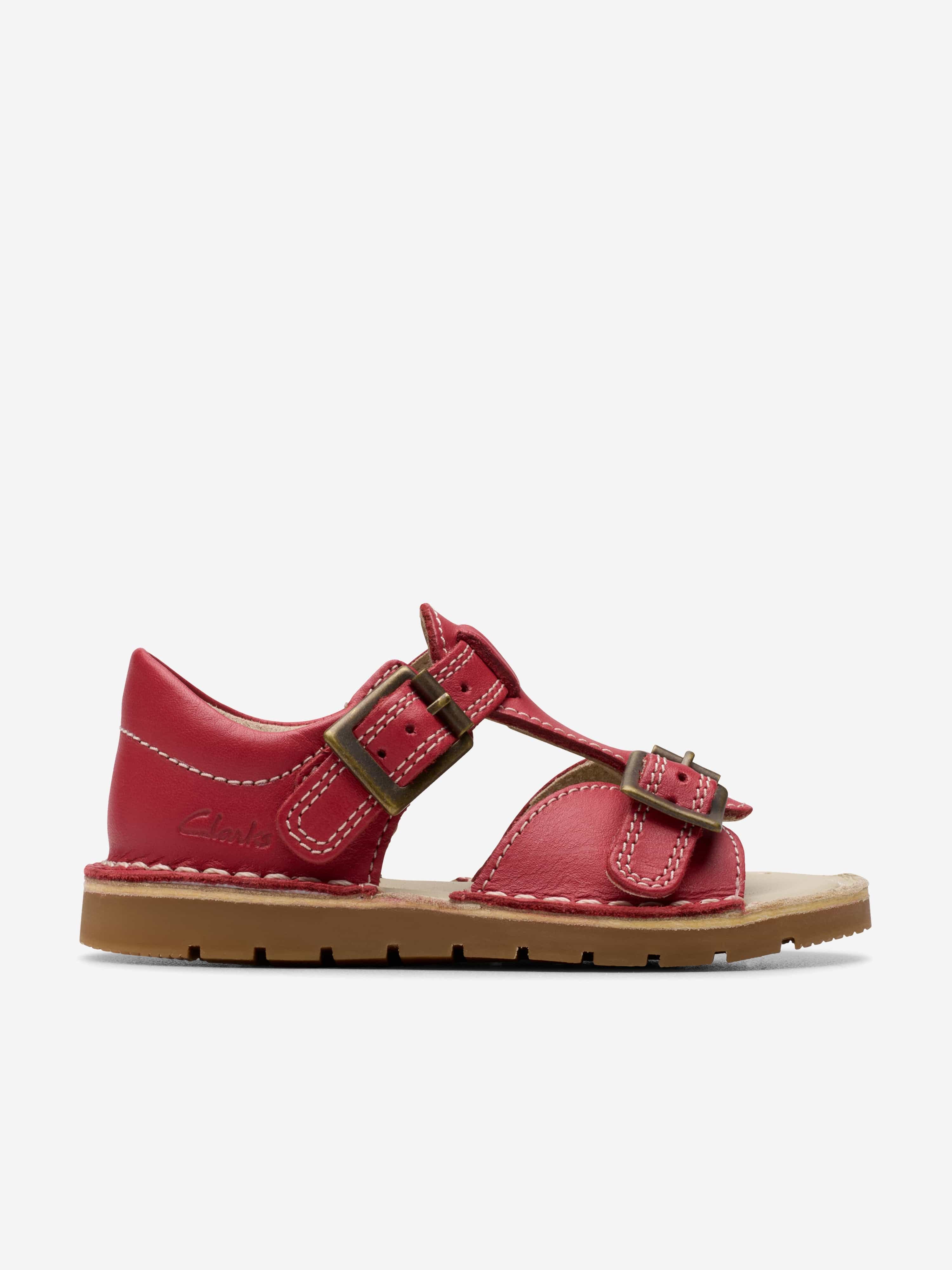 Baby Girls Leather Play Sun Reef Sandals in Red