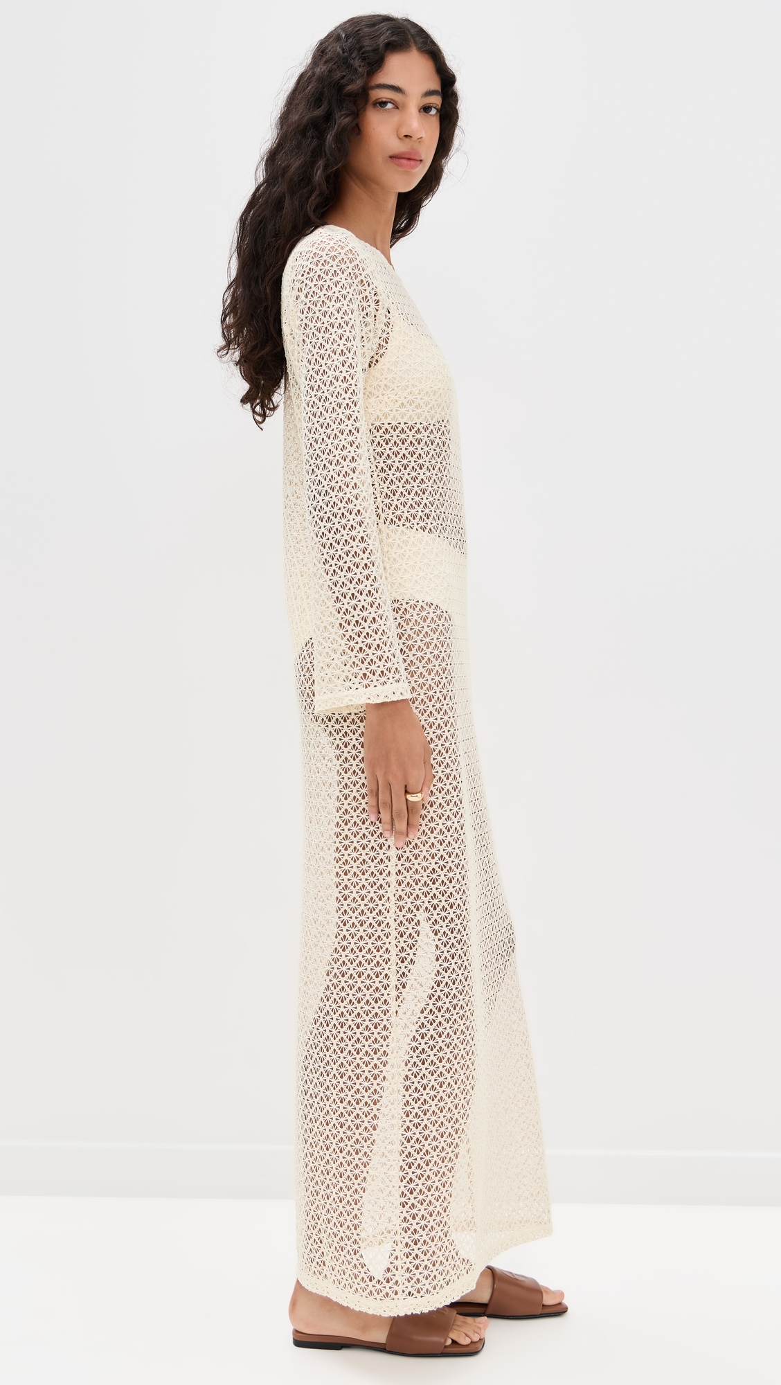 Island Crochet Dress Natural