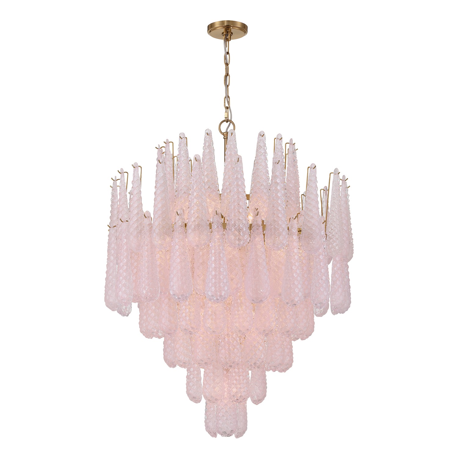 Aged Brass Chandelier from the Ollie Collection