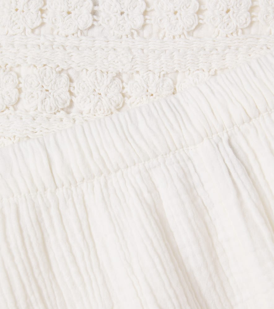Nouki crochet cotton top and shorts