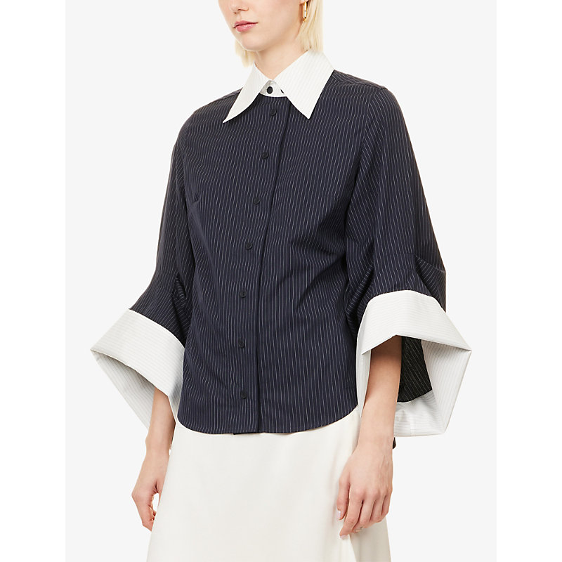 Womens Intention Pin-Stripe Cotton Shirt