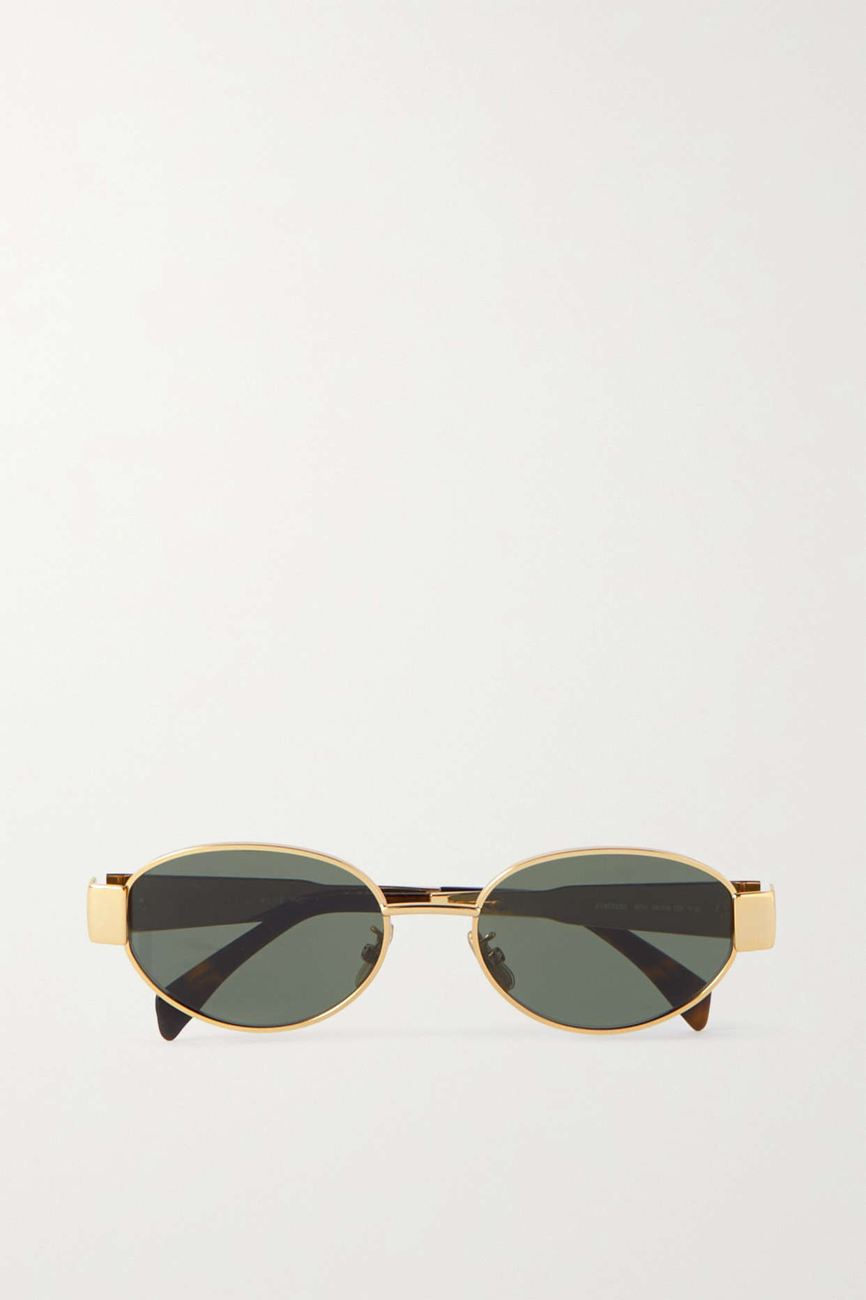 Oval-frame Gold-tone Sunglasses