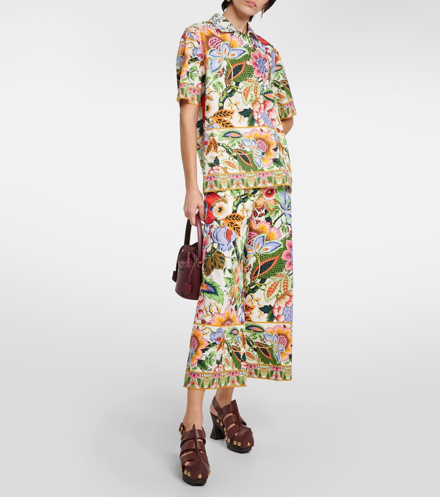 Floral cotton culottes