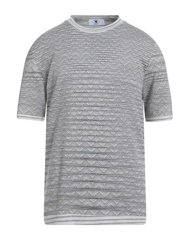 Man Sweater Light grey Size L Cotton
