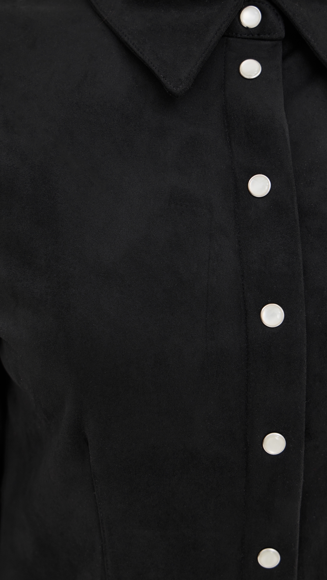 Jolene Faux Suede Shirt Black