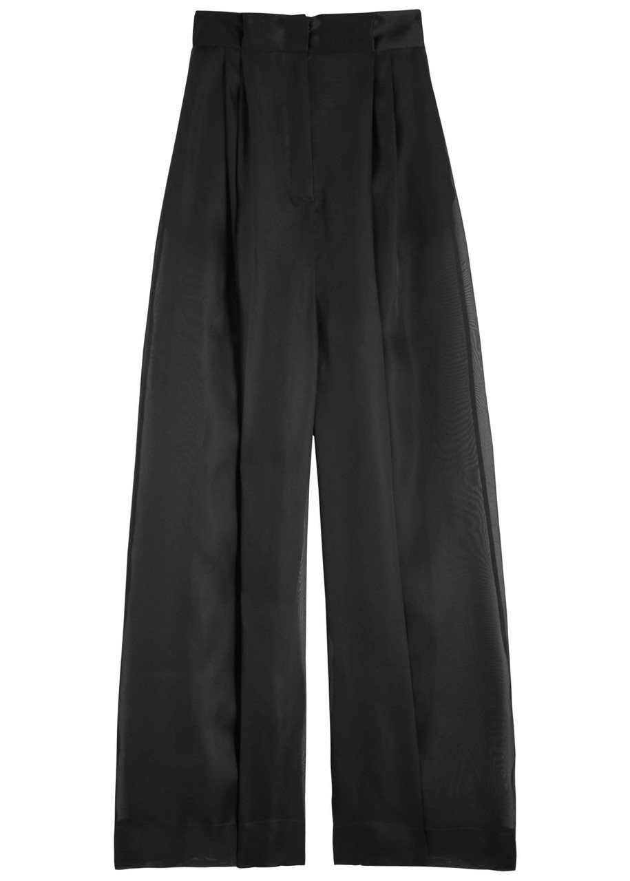 A.W.A.K.E Mode Wide-leg Organza Trousers