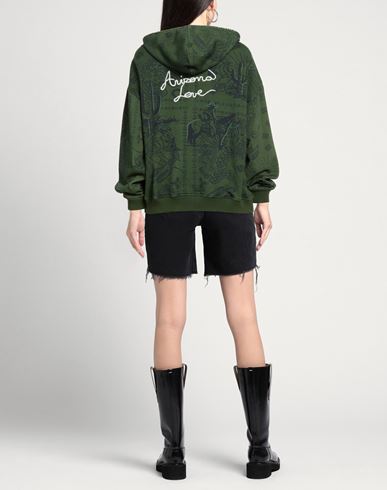 Woman Sweatshirt Military green Size M/L Cotton
