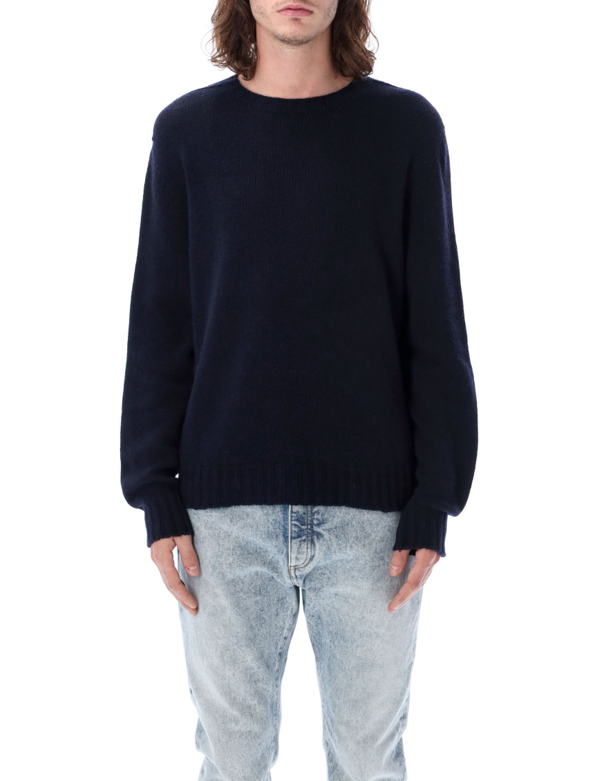 Intarsia-knit logo long-sleeve jumper