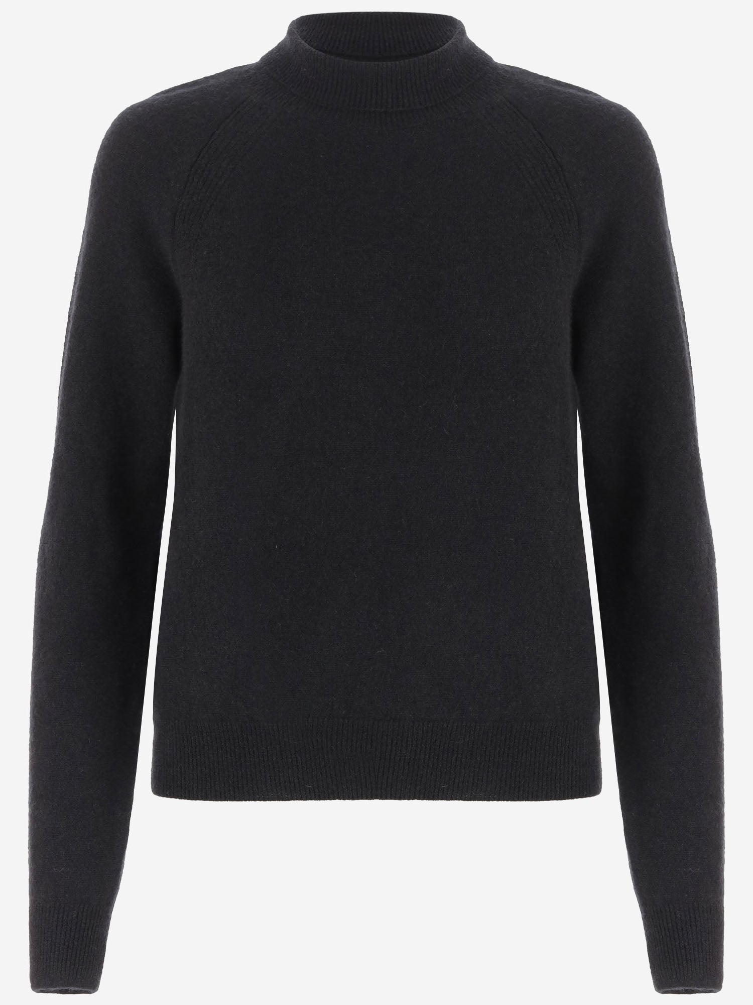 Cashmere and Silk Knit Sweater — Black