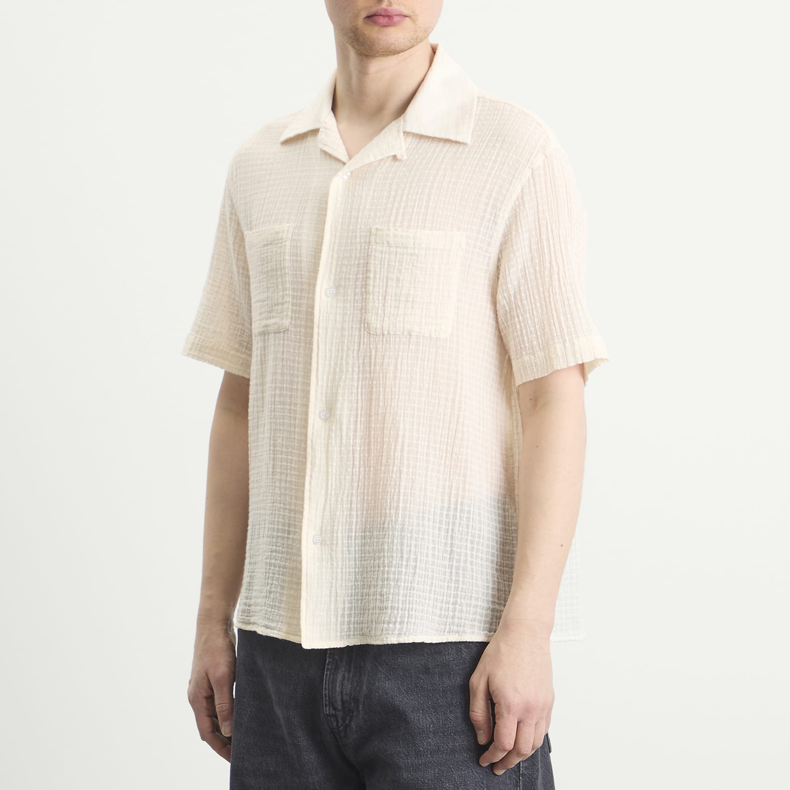 Men's Luis Shirt in Cream Check