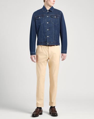 Man Denim outerwear Blue Size 40 Cotton, Modal, Elastane