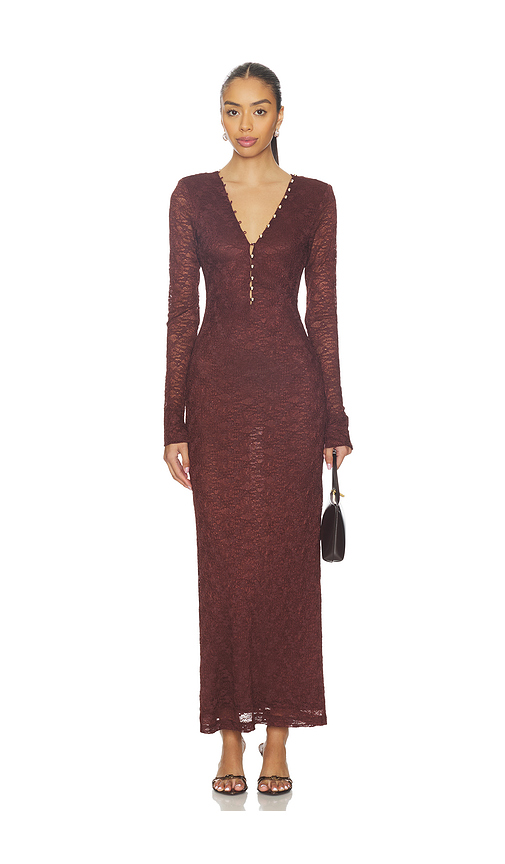 Bardot Zenia Long Sleeve Midi Dress in Chocolate. 10. Also , 2