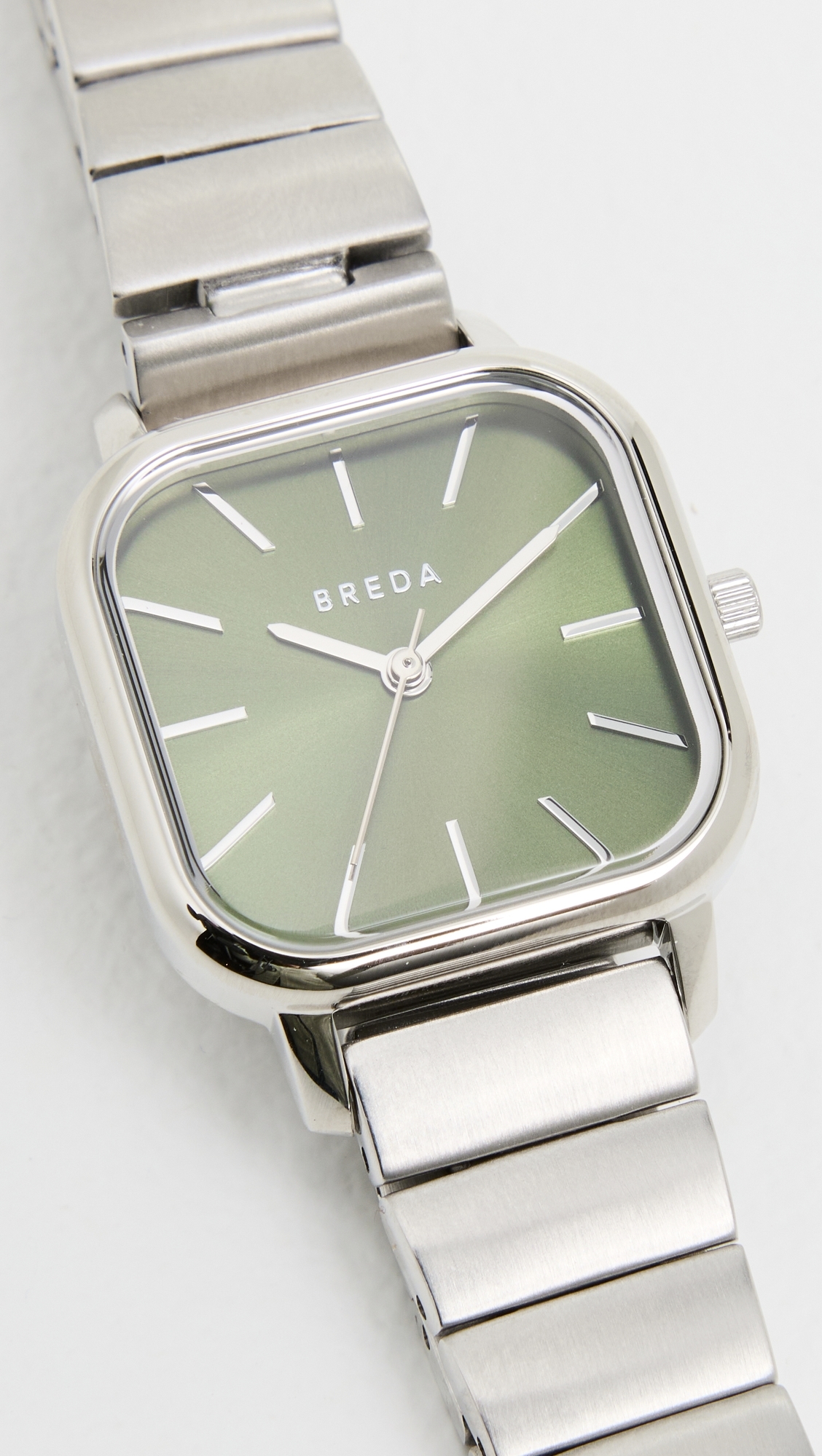 Esther Watch Silver/Moss One Size