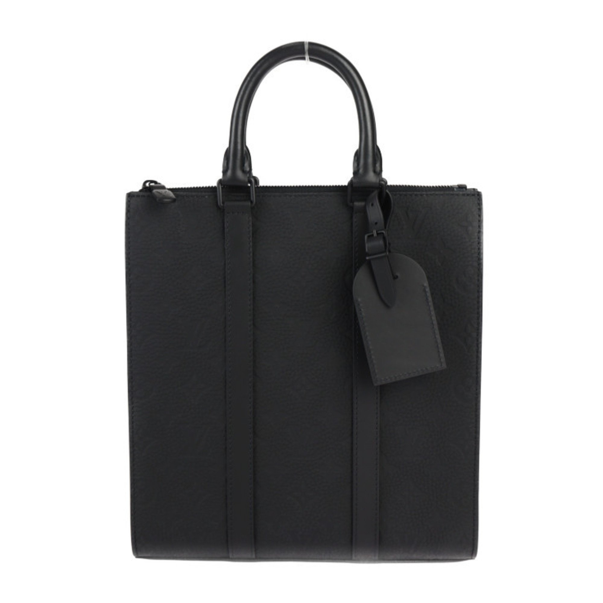 Louis Vuitton Black Leather Handbag Tote Bag Pre-Owned