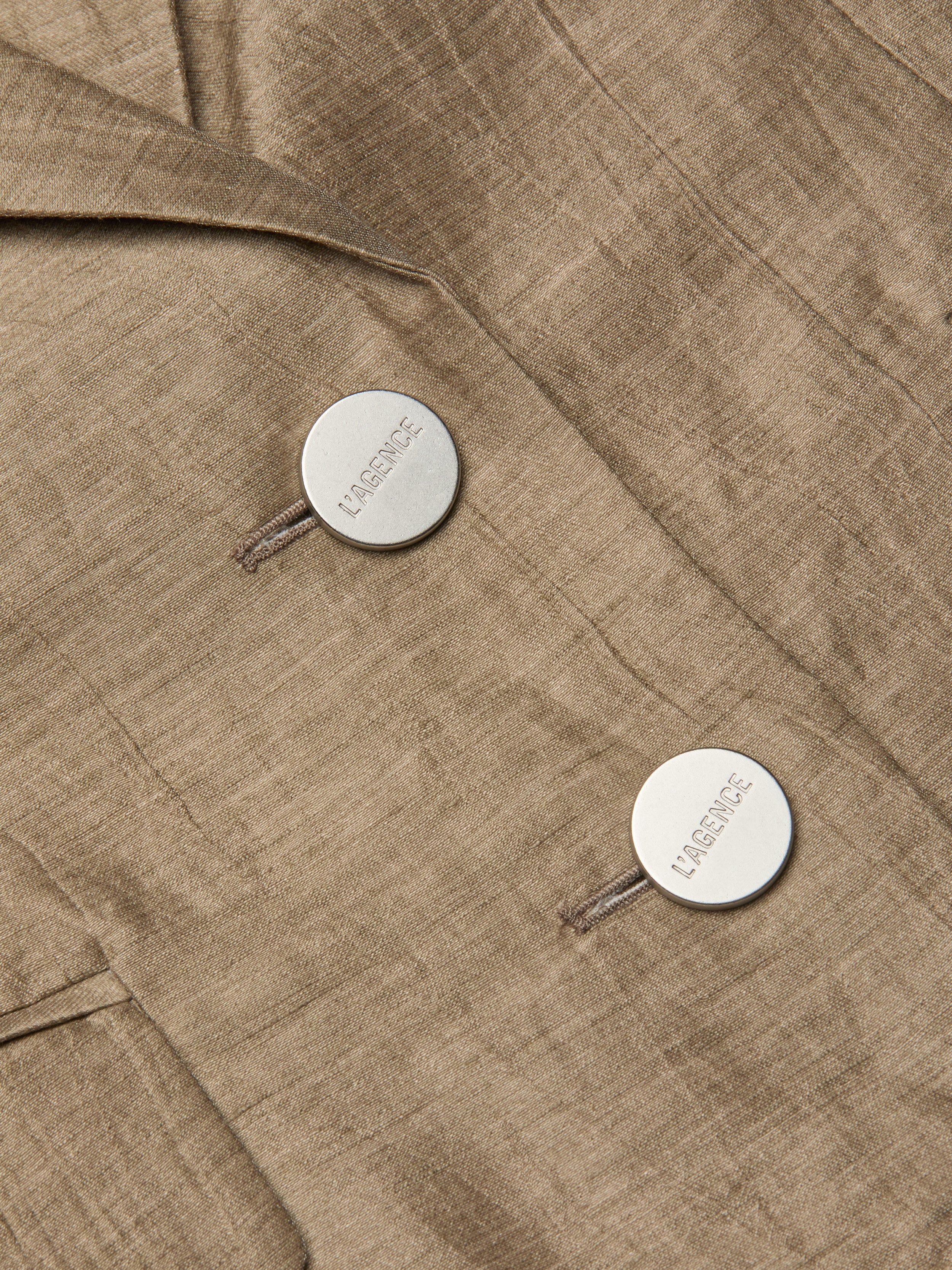 Harper Linen-Blend Vest In Grey Taupe