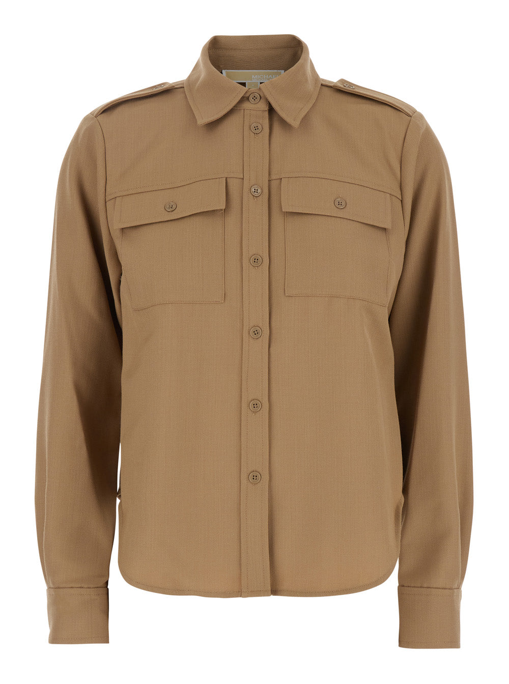 Patch Pocket Shirt — Beige