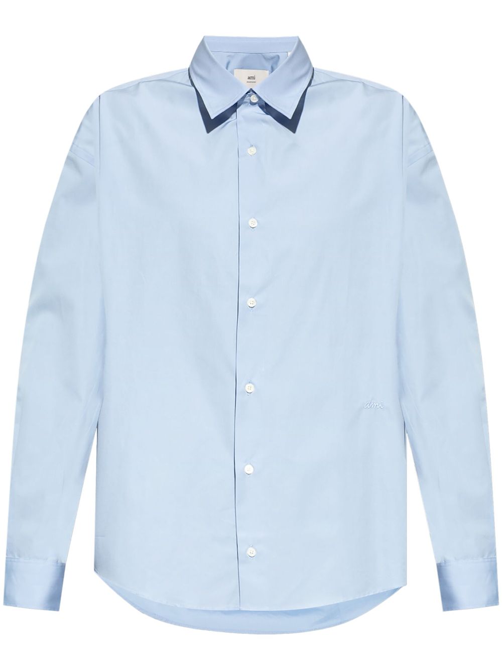 Logo embroidered shirt - Blue