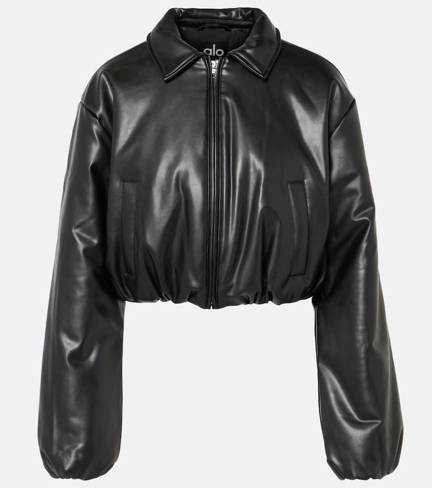 Alo Yoga Premier faux leather bomber jacket
