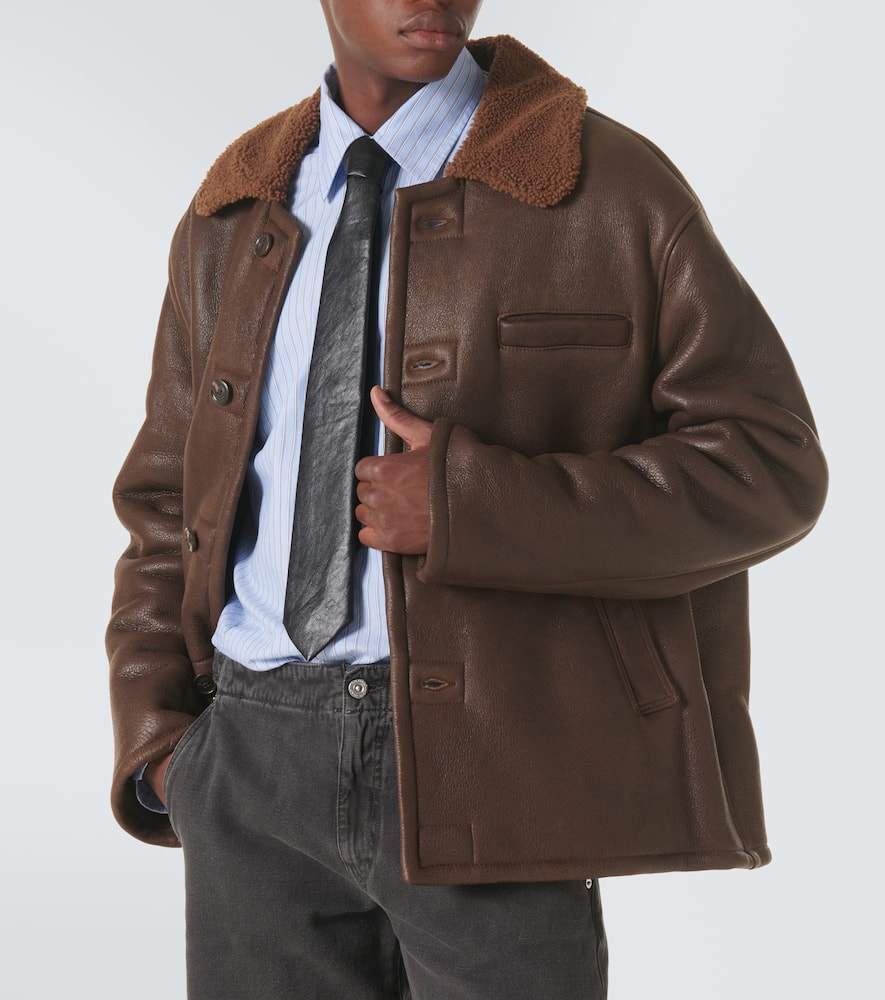 Faux leather tie