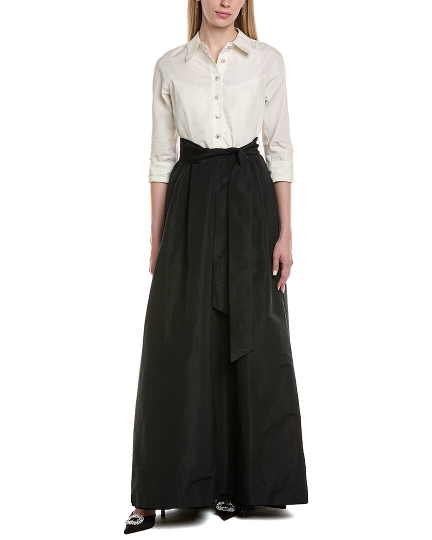 Solid Elbow Sleeve Maxi Dress