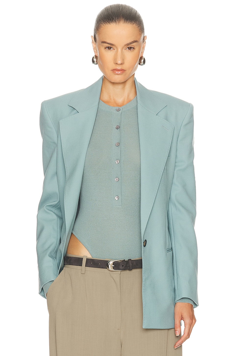 Stella McCartney Canvas Tailoring Jacket in New Celadon - Mint. 40 also