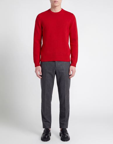 Man Sweater Red Size L Merino Wool