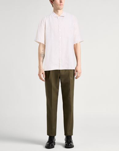 Man Shirt Beige Size S Linen