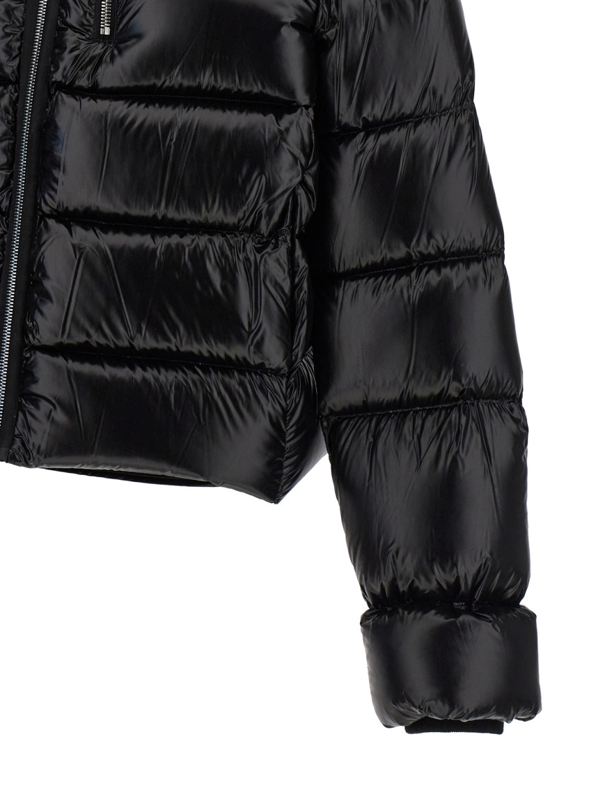 Black Regular Fit Puffer Jacket