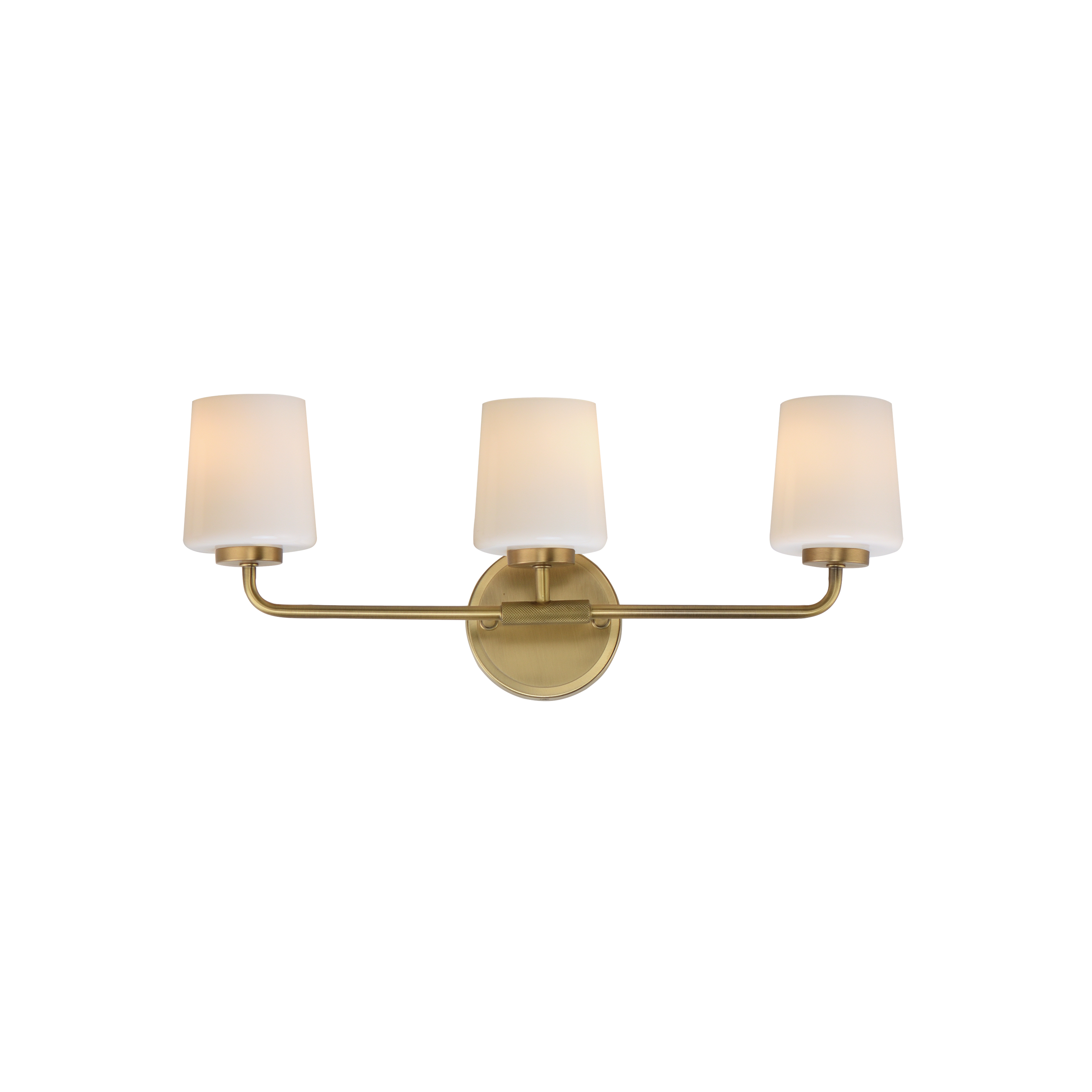 Natural Aged Brass Bathroom Vanity Light from the Durham Collection
