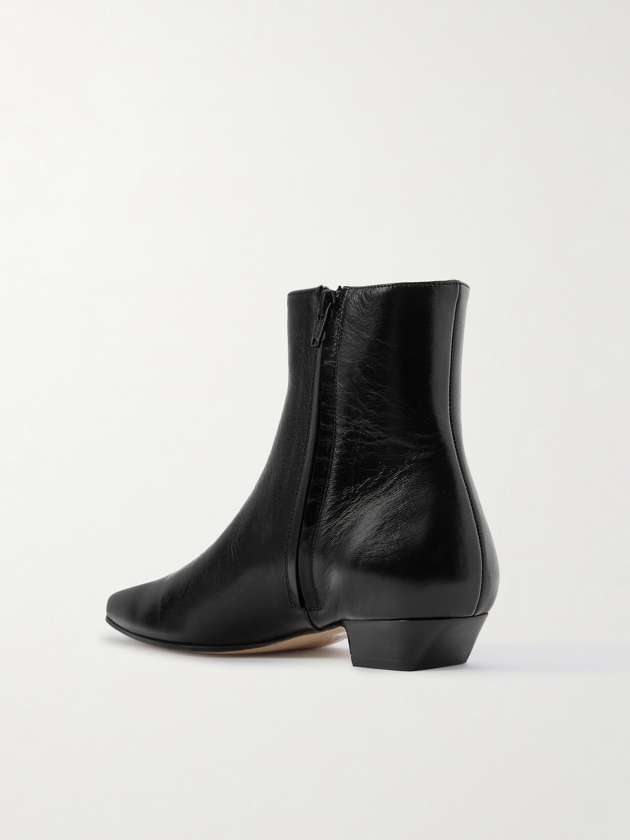 The Lennon Leather Ankle Boots - Black
