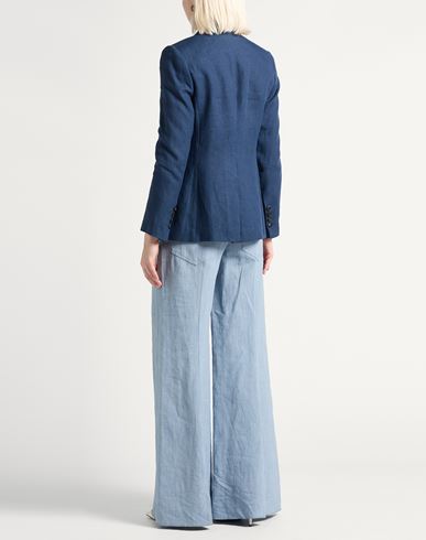 Woman Blazer Navy Size 2 Linen