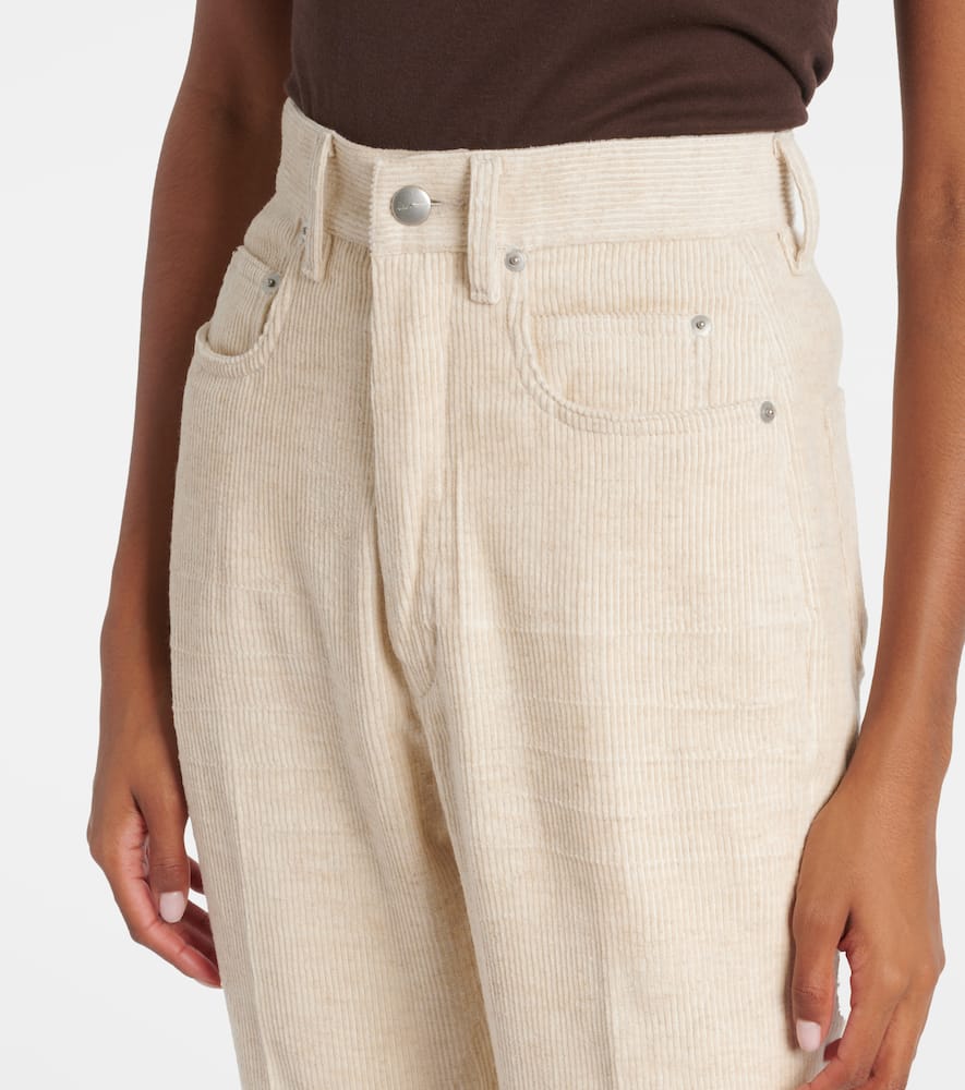 Bolan cotton and linen bootcut jeans