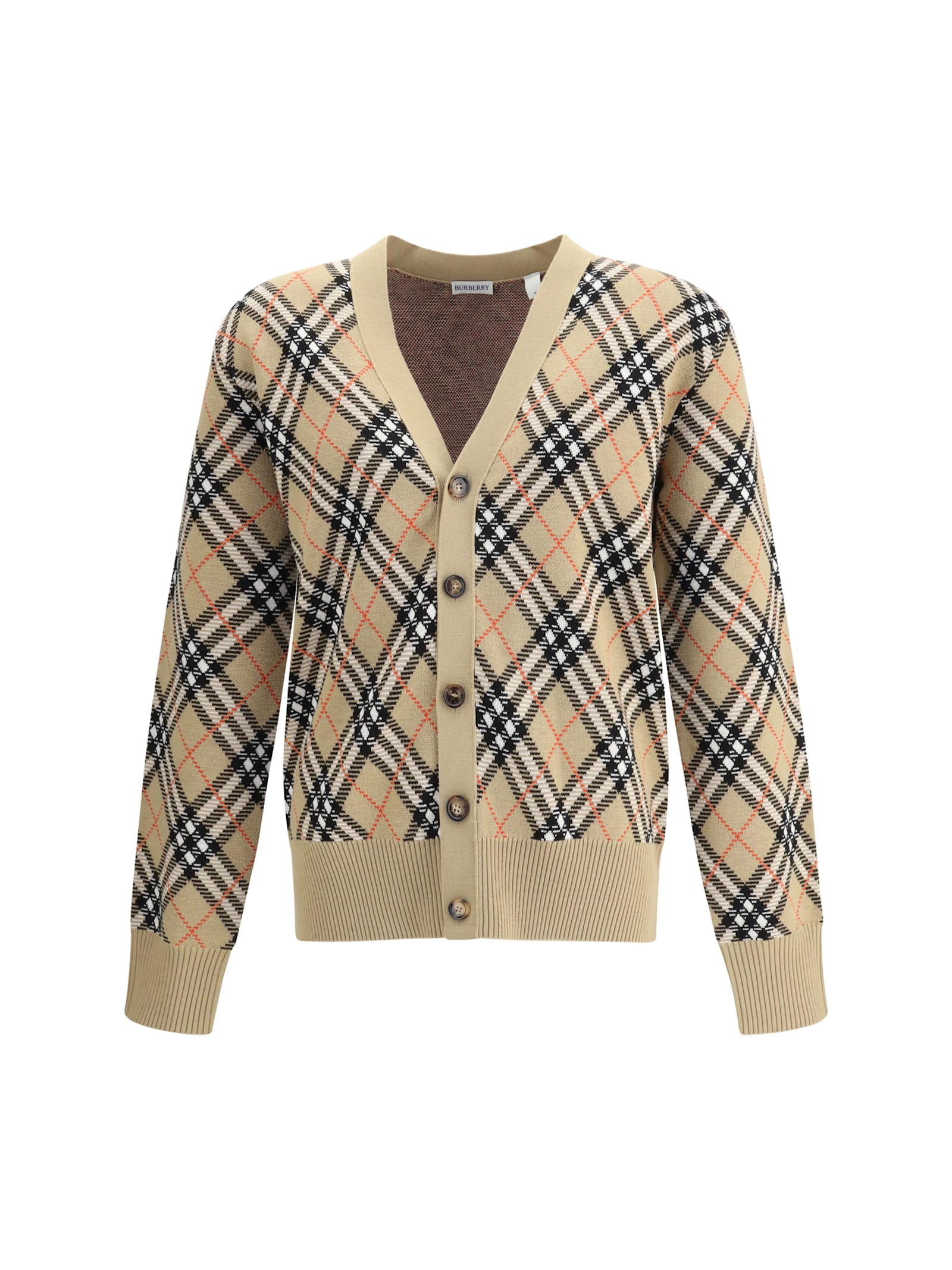 Archive Check Wool Cardigan