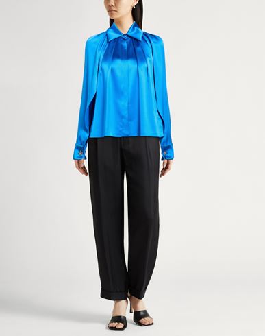 Woman Shirt Bright blue Size 6 Silk