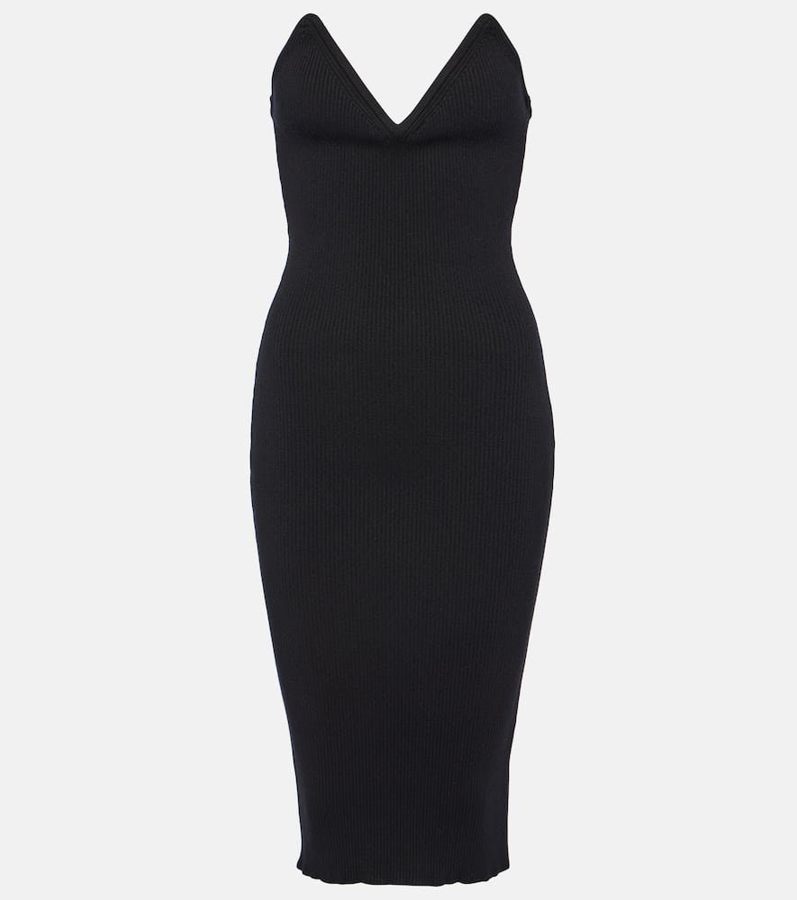 Bustier knit midi dress