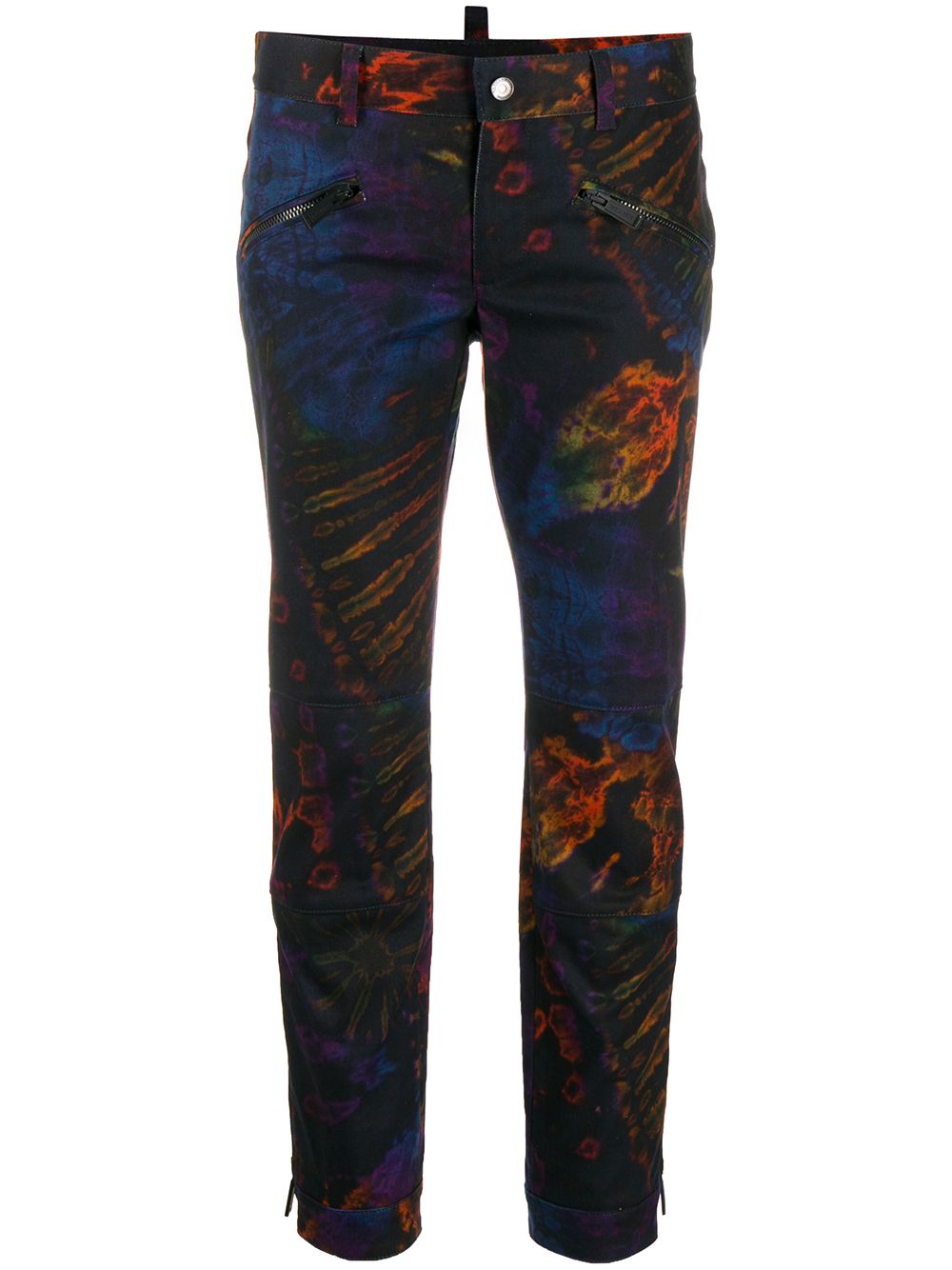 Tie-dye cropped trousers - Purple