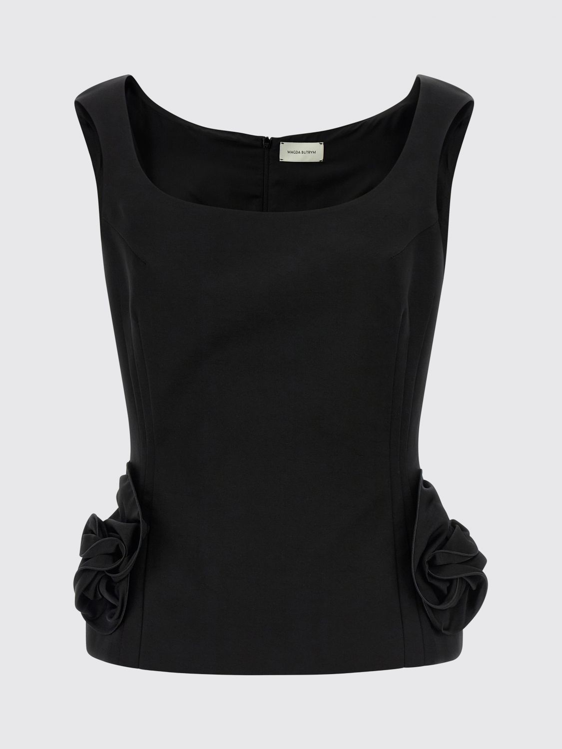 Floral Applique Top Black