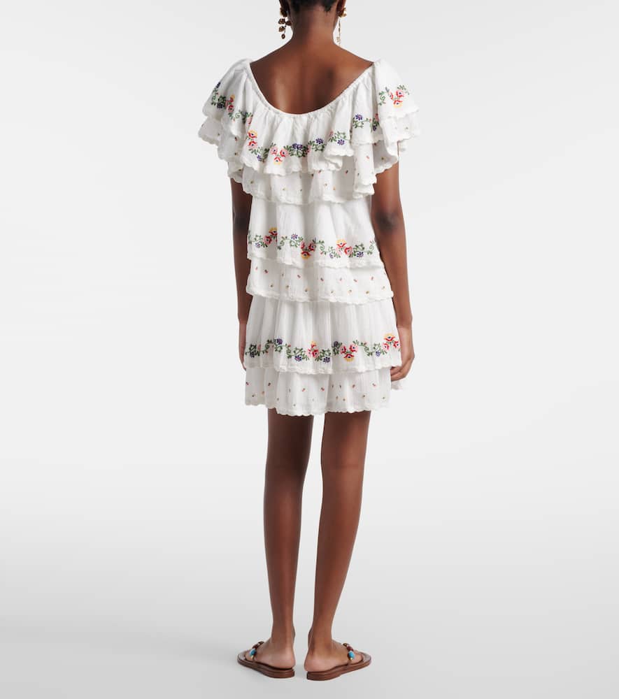 Leilani embroidered cotton minidress