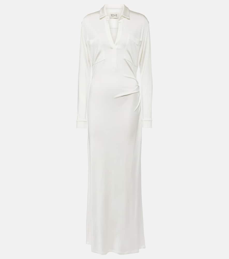Iana gathered jersey maxi dress