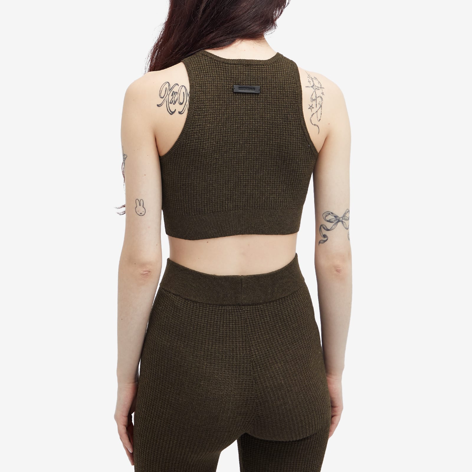 Women's Waffle Sport Tank Top in Brown
