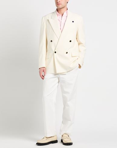 Man Blazer Off white Size 38 Polyester, Wool, Elastane