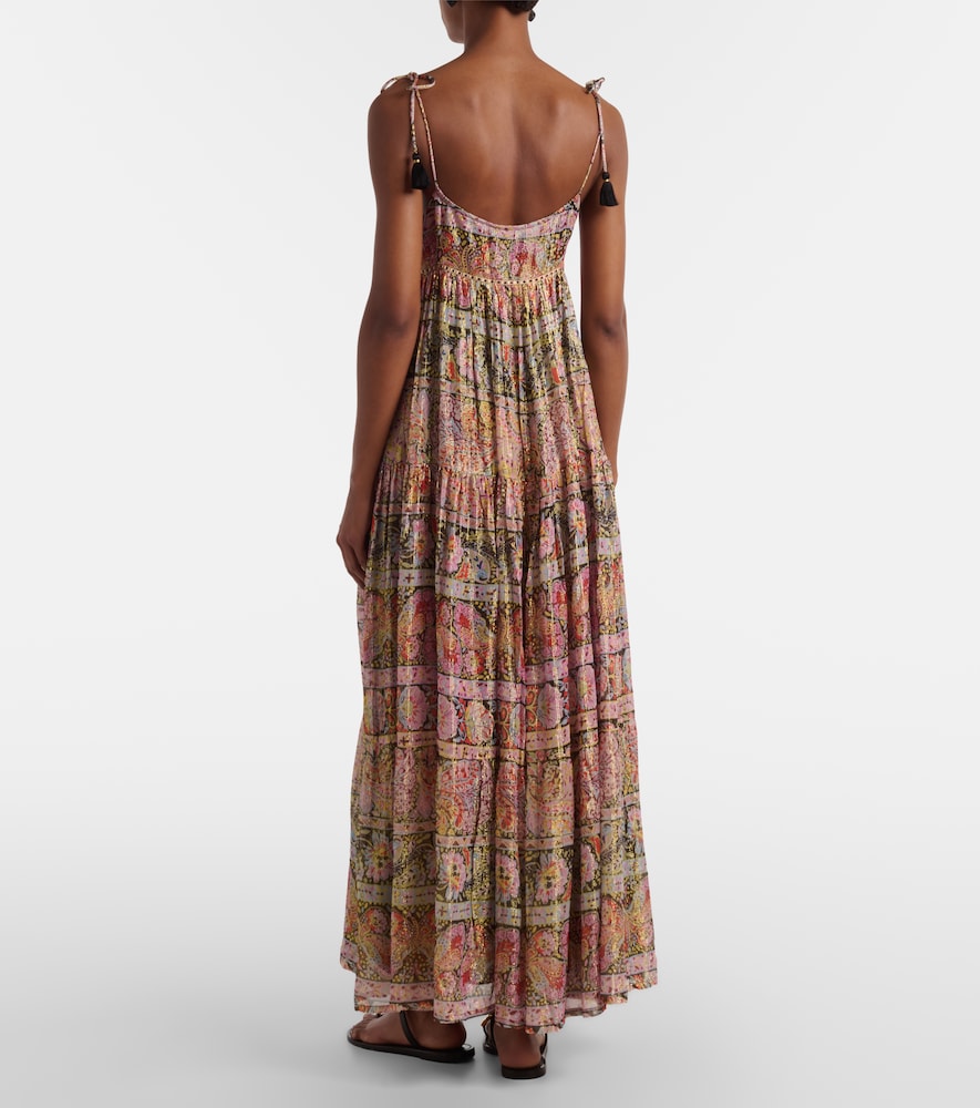 Kamilah floral lamé maxi dress