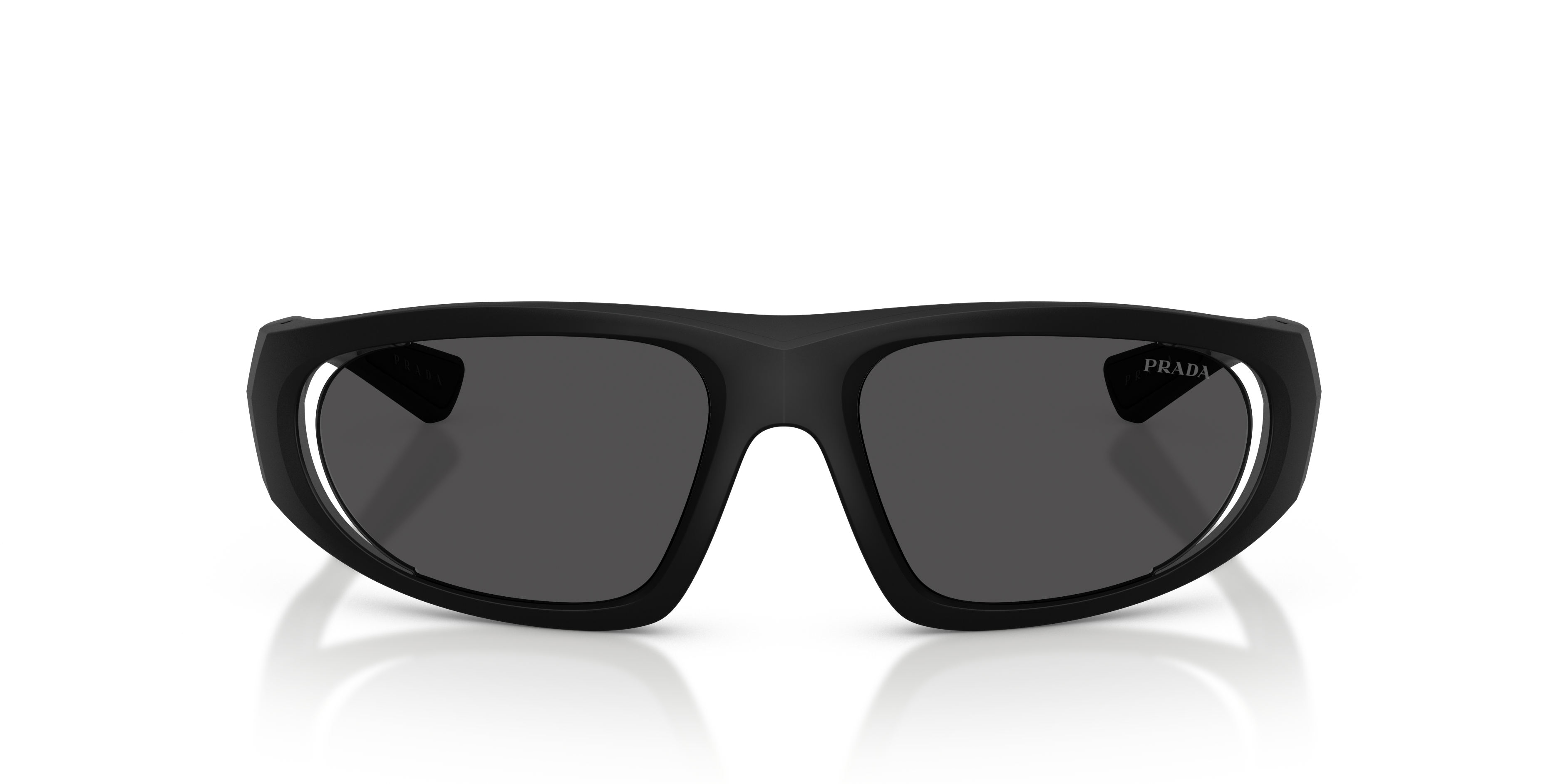 Prada Linea Rossa Man Prada Linea Rossa PS B03S 1BO06F Sunglasses Injected Black Grey Geometric Norma