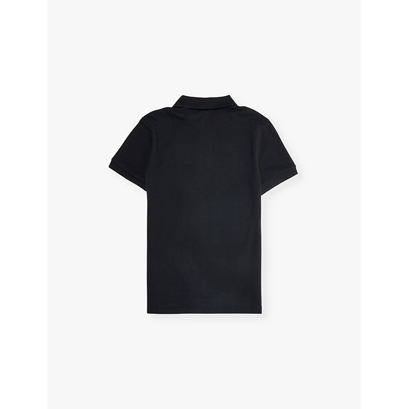 Boys Polo Black Kids Boys' Logo-embroidered Cotton-piqué Polo Shirt L