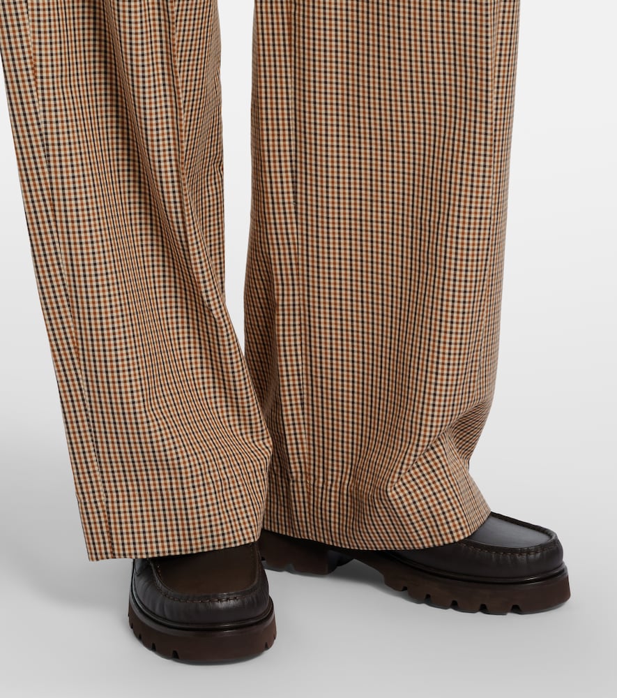 Camille cotton-blend wide-leg pants