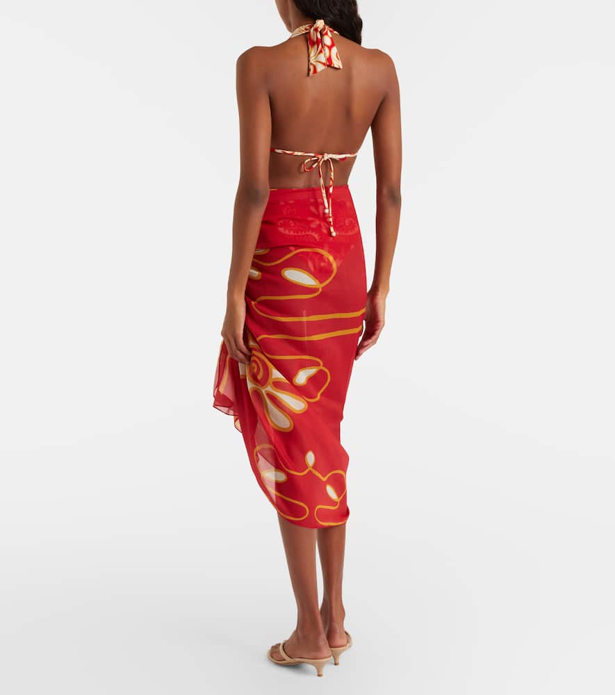 Luana printed beach cover-up