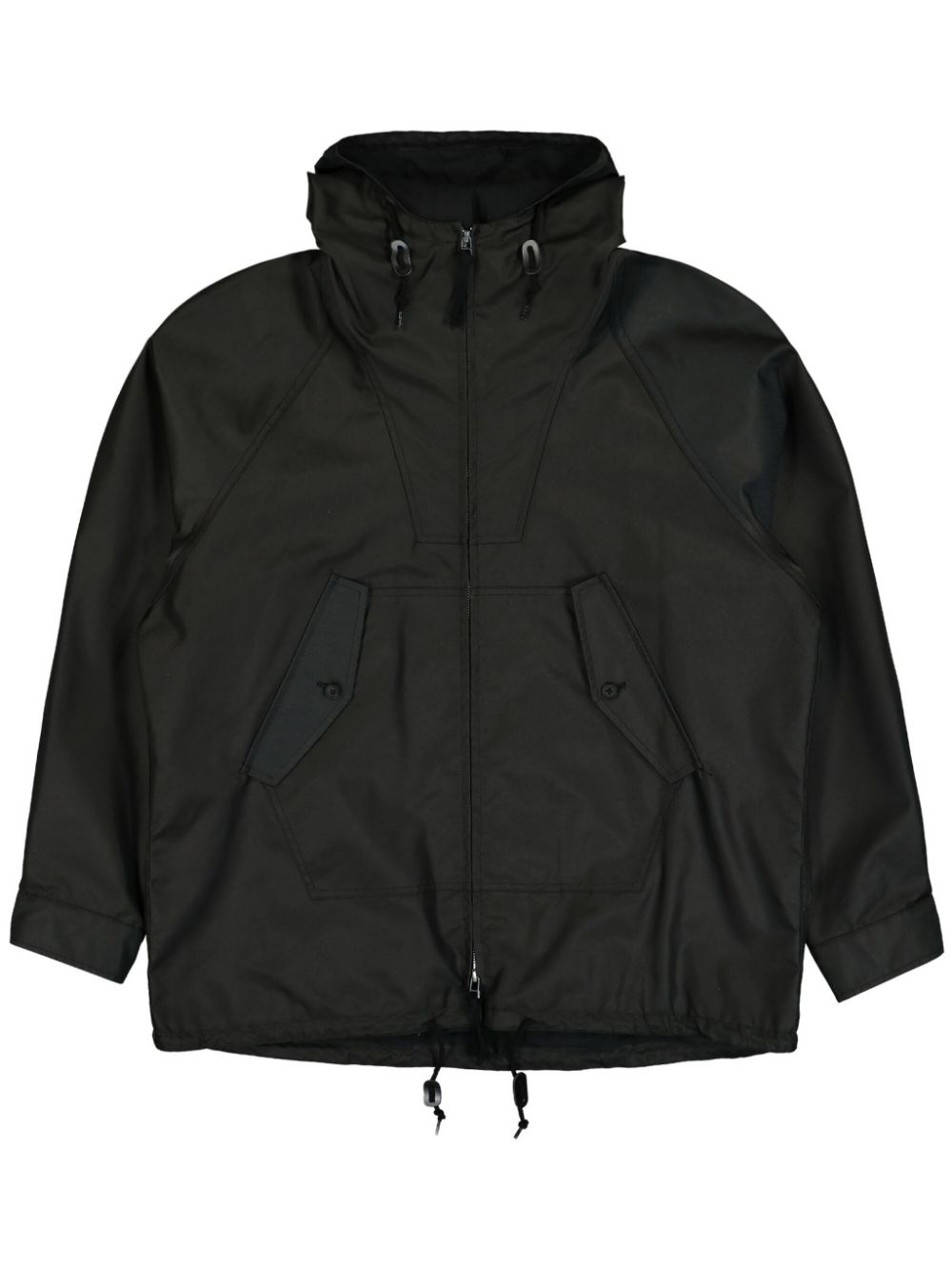 Zip-up hooded jacket - Black
