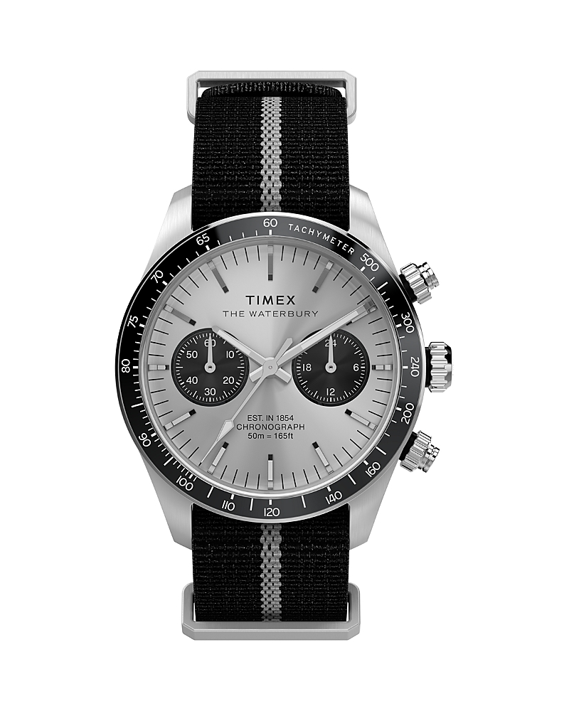 Waterbury Heritage Chronograph Fabric Strap Watch, 39mm