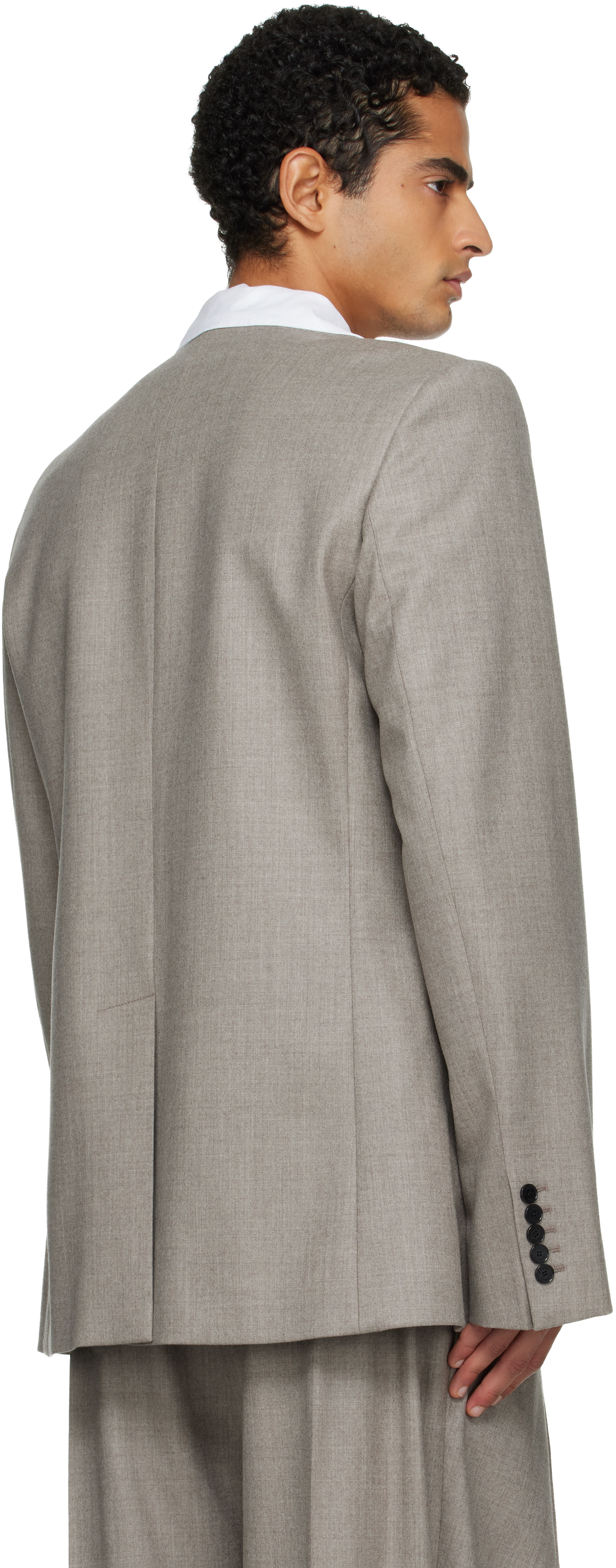 Taupe Minimalist Tailored Blazer